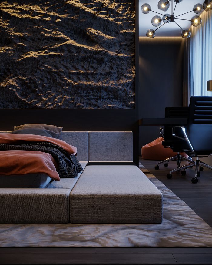 services-06 Stylish hotel room with a modern double bed and elegant interior design, perfect for relaxation.